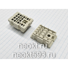 Колодка для реле 18F-4Z-A2 (PY-14A) пайка в плату СЕРАЯ без скобы Польша
