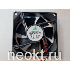 Вентилятор 80*80*25-24VDC (0.16A) втулка (SLEEVE)