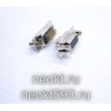 DHB-15F розетка на плату вертикальная с верхней стойкой Norcomp