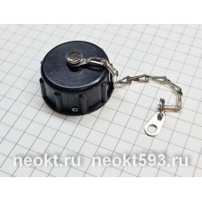 FQ18 заглушка блочной части, чёрная С ЦЕПОЧКОЙ (FQ18-Z-LID)