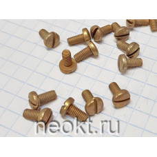 Винт металлический М3-6 (цилиндр. головка винта, шлиц прямой)
