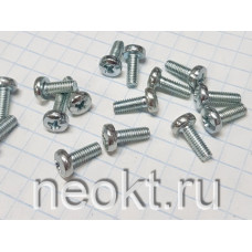 Винт металлический М3-8 (цилиндр. головка винта, шлиц крестообразный)