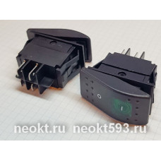 RK1-06N выключатель с ЗЕЛЁНОЙ подсветкой (12V)