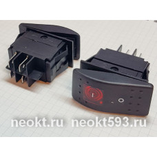 RK1-06N выключатель с КРАСНОЙ подсветкой (12V)