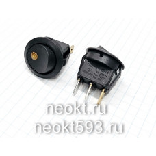 SWR-47 выкл. с подсв ТОЧКА ЖЁЛТАЯ 2 положения 3 контакта (KCD1-2)