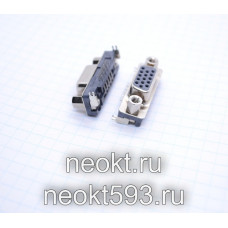 VGA-15FR (тип 4) розетка на плату угловая высокой плотности