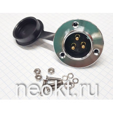 XS25JK-3P (гайка) M с фланцем разъём цилиндрический GX25