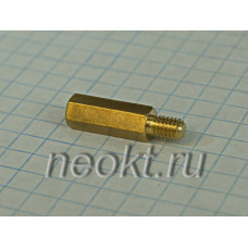 PCHSN4-15 mm М4 латунь шестигр.стойка
