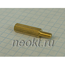 PCHSN4-18 mm М4 латунь шестигр.стойка
